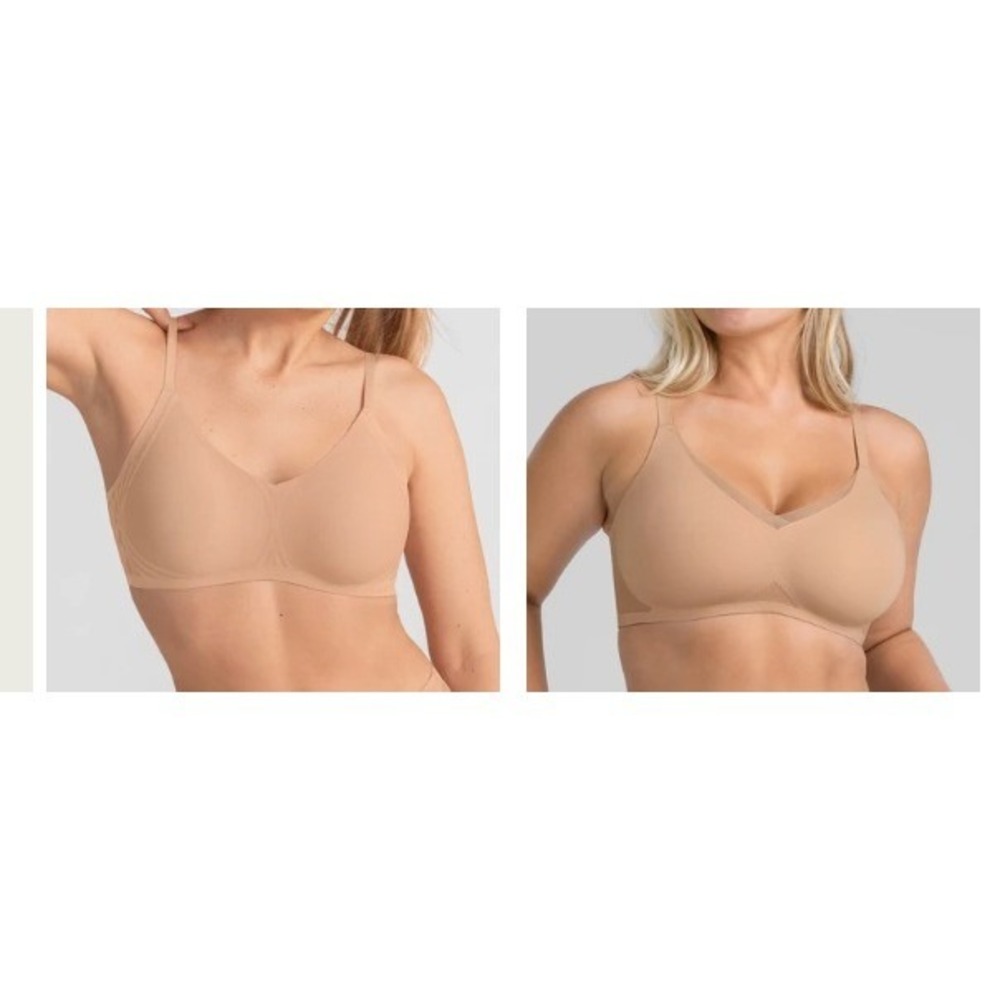 Honeylove Wireless Bra Set of 2 Sand Nude Crossover Silhouette 1X‎ LWBR0304